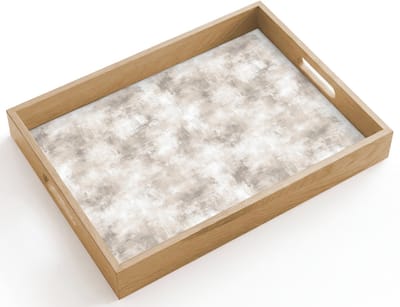 Dienblad hout 40x30 cm - Schootdienblad - Organisch - Patroon - Gemêleerd - Borrelplank rechthoek - Plateau dienbladen
