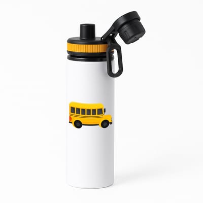 Hacebo® - Bussen waterfles met draaidop oranje - Auto - Buschauffeurs - Schoolbus - buschauffeuse - water fles - 850ML