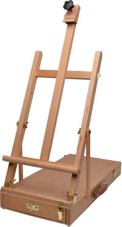 Artina Tafelezel Le Mans van beukenhout - Ezel 55x29x80 cm - tafelschildersezel voor doeken tot 56 cm