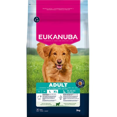 3 kg Eukanuba Premium Nutrition Adult Large & Giant Breed Lamb & Rijst Droogvoer voor honden