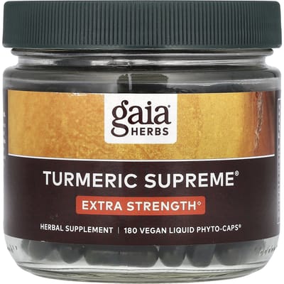 Gaia Herbs, Curcuma Suprême, Extra Fort, Phyto-capsules Liquides Végétaliennes, 180 Comprimés