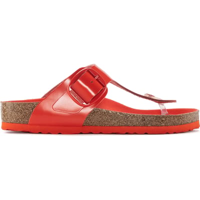 Vrouwenslippers Birkenstock Gizeh Big Buckle Natural Leather Patent