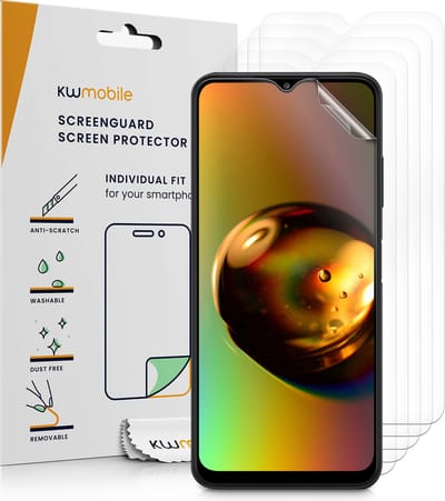 kwmobile 6x screenprotectors geschikt voor Samsung Galaxy A22 5G - beschermende folie voor smartphone