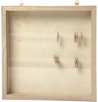 Creativ Company Houten 3D Lijst Waslijnen met Knijpers 23x23 cm