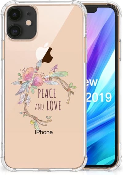 Apple iPhone 11 Stevig Bumper Hoesje Boho Text
