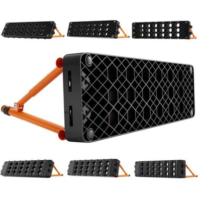 VEVOR Voetbal Rebound Board 95 x 25 cm, Draagbaar Rebound Board met Dubbel Oppervlakte en 3 Verstelbare Hoekstanden, Voetbal Rebound Muur Gemaakt van PP, Baltrainingsapparaat voor Pass- en Reactieoefeningen