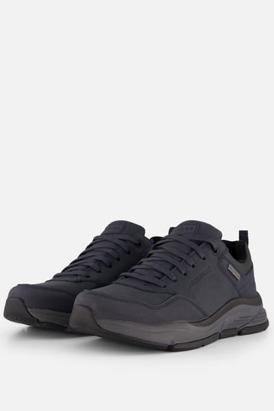 Skechers Bengao - Hombre Heren Veterschoenen - Navy