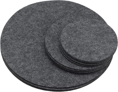 Ronde Vilt Panbeschermers - 30 Stuks, Tafelbeschermer, Onderzetters voor Pannen, Potten en Schalen, 12cm/15cm/25cm