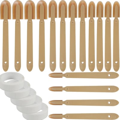 Kitgereedschap Set - Kitspatels Afwerkingsgereedschap - Gladde Voegen Maken - 4 Verschillende Maten - 12 Stuks - Beige en Wit
