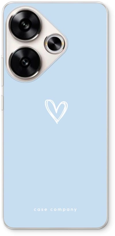 Case Company® - Hoesje geschikt voor Xiaomi Poco F6 hoesje - Klein Hart Blauw - Soft Cover Telefoonhoesje - Bescherming aan alle Kanten en Schermrand