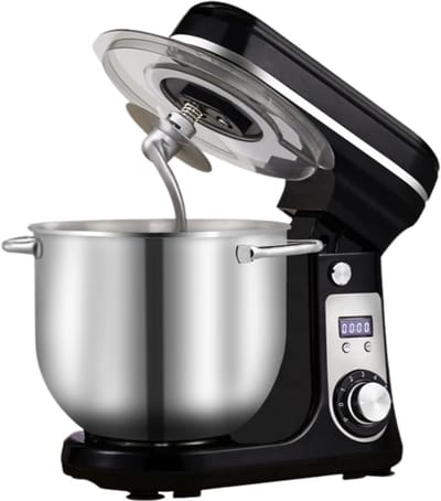 Benelux Select Deegmixer – Deeg Mixer – Deeg Mixer Keukenmachine – 1200 W – Met Accessoires - 6 Snelheden + Pulse - 35,1 × 28,5 × 31,2 cm