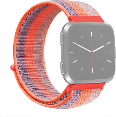 Nylon bandje - geschikt voor Fitbit Versa / Versa 2 - oranje