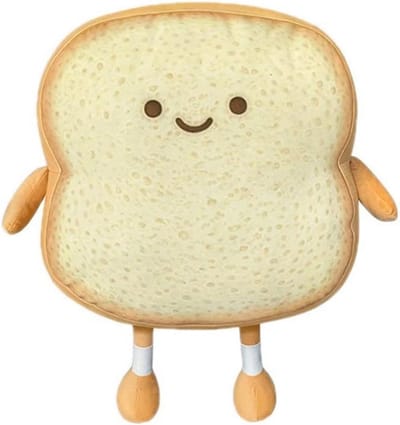 Grappig Toast Kussen, Schattige Pluche Toy Kussen in Rolvorm voor Kinderen en Volwassenen, Perfecte Decoratie voor Slaapkamer en Woonkamer