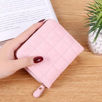 portemonnee dames - portefeuille dames - portemonnee roze - pasjeshouder roze - met rits - 8 pasjes - creditcardhouder - mapje voor pasjes - bankpashouder - card holder - card wallet - mannen en vrouwen