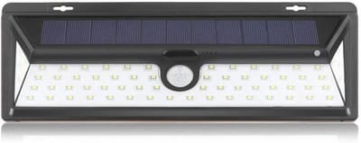 Zonnelampen voor buiten, 2 x 2200 mAh, super energiebesparend, 66 leds, zonnelamp met bewegingsmelder, 270 graden, vierzijdige verlichting, waterdichte wandlamp, buitenlamp op zonne-energie, voor