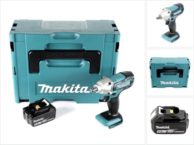 Makita DTW 190 T1J 18V Li-Ion accu slagmoersleutel in Makpac - met 1x BL 1850 5,0 Ah accu, zonder oplader
