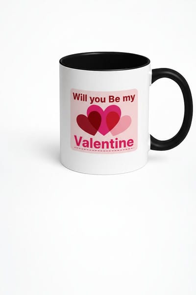 Valentijn Mok 'Will you Be my Valentine' | Romantisch Cadeau met Harten & Liefdesboodschap