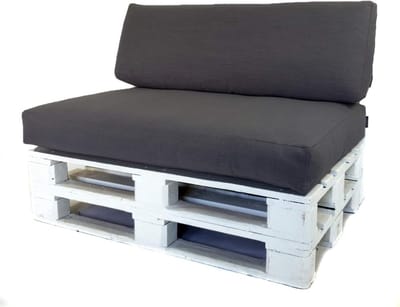 Rugkussen - Loungekussen Bankkussen - Terras Ontspannen - Waterafstotend Materiaal - 120x40 cm - Donkergrijs
