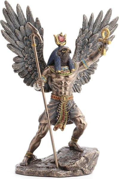 Veronese Design - Ra de oud-Egyptische Zonnegod - Gebronsd beeld - (hxbxd) ca. 27cm x 20cm x 10cm