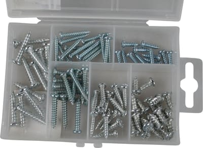 Benson Assortimentsdoos - Parkerschroeven - Verzinkt - 6 maten - 90-delig