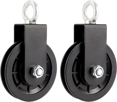 Fitness Katrol Wiel - Tractie Katrol Systeem - Kracht Training - Stalen Constructie - 15.3 x 9 x 3.1 cm
