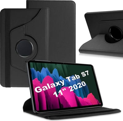 Hoes Geschikt voor Samsung Galaxy Tab S7 2020 (SM-T870 T875) 360° Draaibare Hoes Zwart