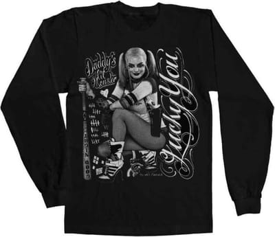 DC Comics Suicide Squad Longsleeve shirt -L- Harley Quinn - Lucky You Zwart