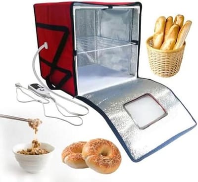 Fermentatiebox Brood Yoghurt - Rijsmand Broodmaker - Zelf Brood Maken - Instelbare Temperatuur Timing - Opvouwbaar - Grijs