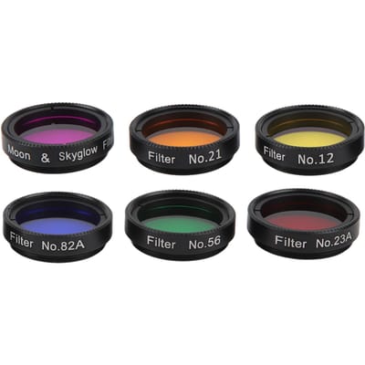 Telescoopfilters 6 in 1 1,25 inch Compatibiliteit Telescoop Maanfilter voor 1,25 Inch Telescoop black
