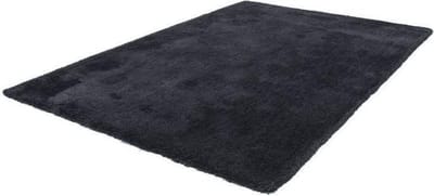 Lalee Velvet-vloerkleed- uni- effen- tapijt- shaggy- hoogpolig- karpet 160x230 cm Grafiet antraciet