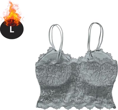 Bovista BH Zonder Beugel - Zonder Bandjes - Push-up Bh's - Comfort Beha - Comfortabel - Grijs - Maat L