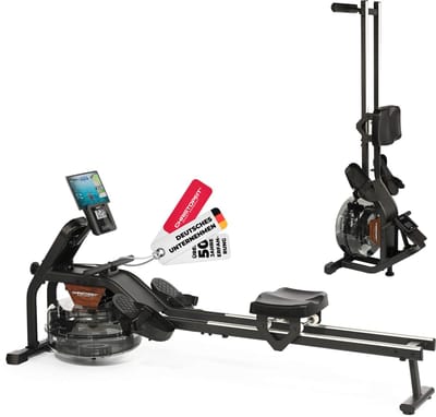 Christopeit Roeitrainer Garda met waterweerstand - verhoogde stoel - Bluetooth - Waterroeitrainer - Full-body workout