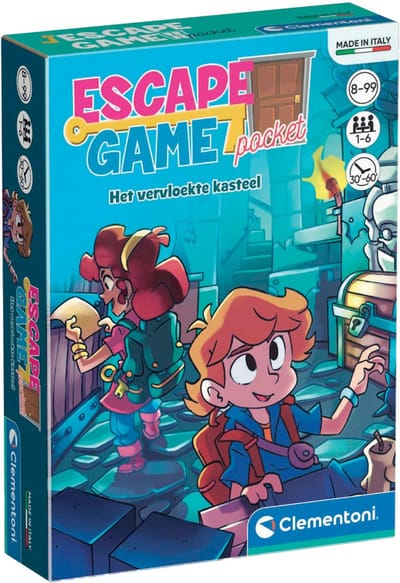 Clementoni Bordspel - Escape Game - Het Vervloekte Kasteel - Gezelschapsspel voor Familie - Kinderen vanaf 8 Jaar