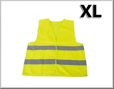 Reflecterend vest vastgemaakt met klittenband - Maat XL