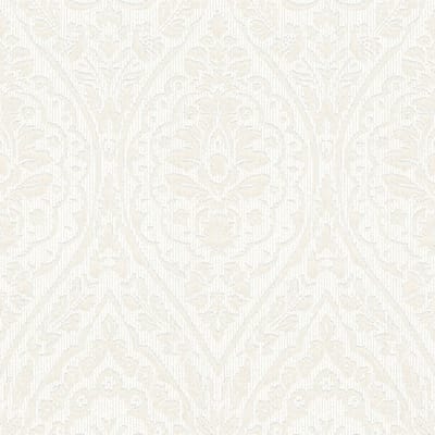 Barok behang Profhome 961954-GU textiel behang gestructureerd in barok stijl mat crème wit 5,33 m2