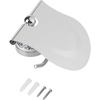 1PC Gepolijste Badkamer Toiletrol Papierhouder Rek Wandmontage Tissue Cover Zilver gray