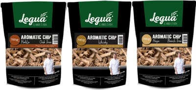 Legua Rooksnippers Trio – Eiken, Whiskey & Beuken | Duurzaam Rookhout | 3 x 700gram