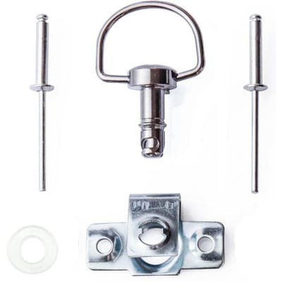 Universele 10 sets motorfiets snelontgrendelings-D-ring 1/4 slag racekuipbevestigingen klinknagel 17 mm zilver gray