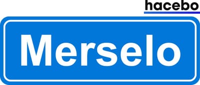 Hacebo - Plaatsnaam Sticker - 29x10 CM - Merselo sticker - Verkeersborden sticker - grappige cadeaus - Merselo