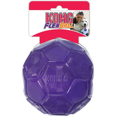 KONG FlexBall - Sterke Speelbal voor Honden - Paars - 15.5 cm
