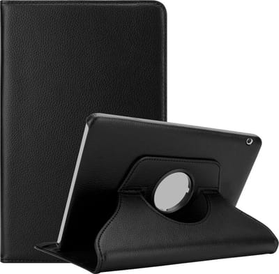 Cadorabo Tablet Hoesje geschikt voor Huawei MediaPad T3 10 (9.6 Zoll) in OUDERLING ZWART - Beschermhoes ZONDER auto Wake Up, met stand functie en elastische band sluiting Book Case Cover Etui