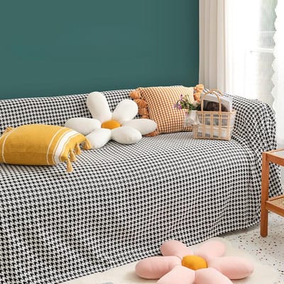 Export Scandinavische Ins Visgraat Chenille Bankhoes Stof Volledige Dekking Bank Handdoek Bankhoes Dekstof 85*85cm gray