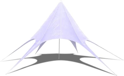 Partytent Stervormig - Tuinpaviljoen Feesttent - Buitenfeesten Organiseren - UV-bestendig Oxford-weefsel - 12 meter diameter - Wit