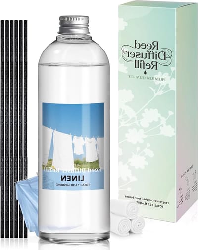 Verfrissende Navulling voor Luchtverfrisser, 500 ml, Geurige Linnen Aroma voor Woonkamer, Badkamer en Slaapkamer Decoratie