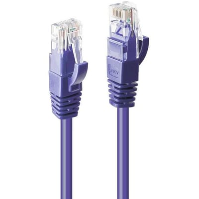 LINDY 48129 RJ45 Netwerkkabel, patchkabel CAT 6 U/UTP 20.00 m Violet 1 stuk(s)