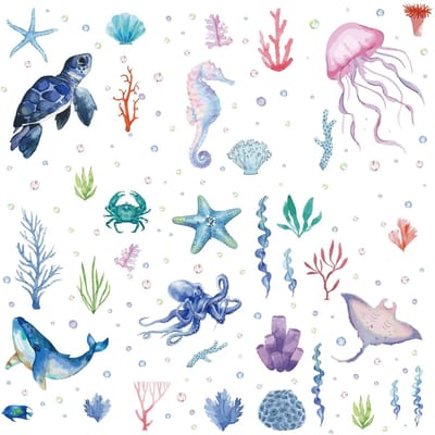 Allecto - Muurstickers voor Zeedieren - Waterdicht en Zelfklevend
