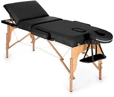 Massagetafel met Verstelbare Rugleuning en Armleuningen - Inklapbare Massagebank voor Thuisgebruik