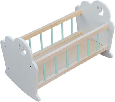 Poppenbedje - Miniatuur meubel - Poppenhuis spel - Fijne afwerking - 55 x 38 x 8 cm - Multicolor