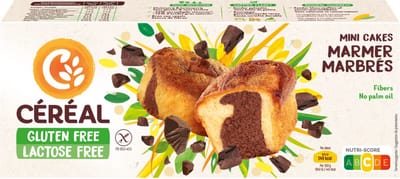 Céréal Mini Cakes Marmer Glutenvrij en Lactosevrij - 3 x 200 gr - Voordeelverpakking