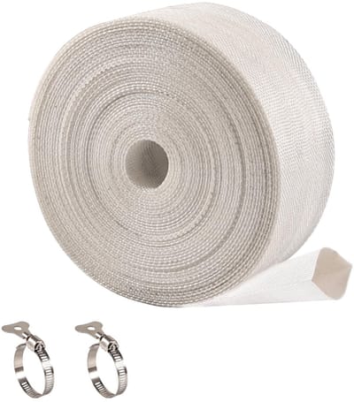 Dailygoods - 10 m industriële slang, Ø 32 mm weefselslangset met slangklem, brandweerslang 1-1/4 inch, platte slang, tuinslang, bouwslang voor dompelpompen, vuilwaterpompen